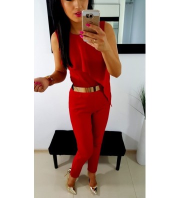 KOMBNIEZON Z WISZĄCĄ FALBANĄ